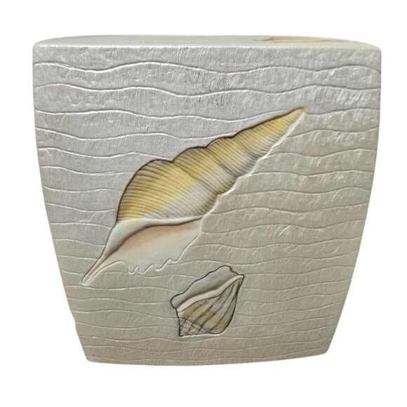 Croscill Home Beach Nautical Seashell Design Square Tissue Box Cover - Picture 5 of 8
